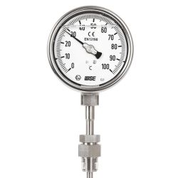 Đồng hồ đo nhiệt độ có dầu dạng chân đứng Wise T259 - Nhiệt kế Wise - Đại lý Wise Control