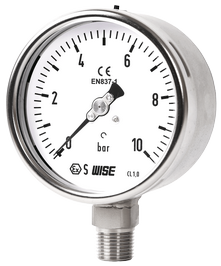 Đồng hồ đo áp suất Wise P257 - thiết bị đo áp suất P257 - Đồng hồ đo áp suất Inox P257 - Đồng hồ đo áp suất Hàn Quốc P257