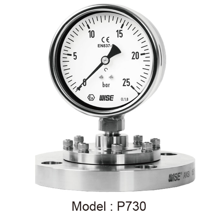 Đồng hồ áp màng wise P720/P730 - Đồng hồ áp suất dạng màng P720/P730 - Đại lý Wise tại việt nam